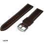 LuuXr watch strap 22 mm dark brown white stitching