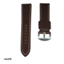 LuuXr watch strap 22 mm dark brown white stitching